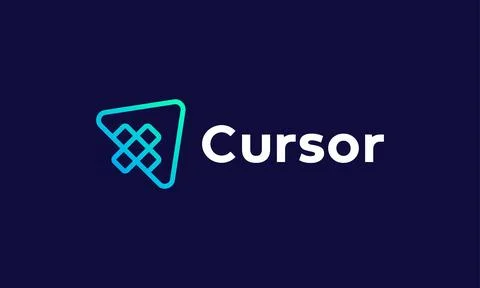 Logo vector cursor arrow computer concept move click symbol icon player dig.. Illustrazione stock