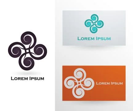 Logo vector design elements with business card template. Illustrazione stock