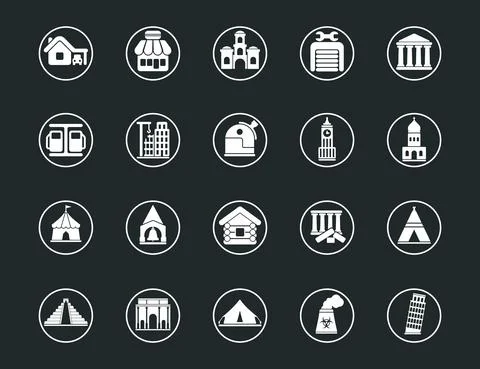 Logo Vector Design Mega Set and Big Group Real Estate Building and Construction Ilustración de archivo