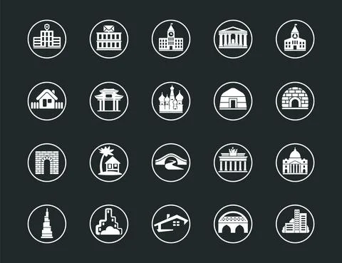 Logo Vector Design Mega Set and Big Group Real Estate Building and Construction Stock Illustration