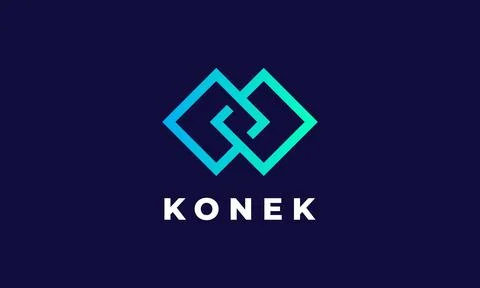 Logo vector diamond connection link chain element network technology multimed Stock Illustration