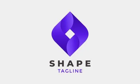 Logo vector diamond velvet violet color concept minimalism creative modern .. Stock Illustration