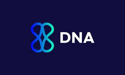 Logo vector DNA genetic cell bio technology molecule spiral structure chrom.. Stock Illustration