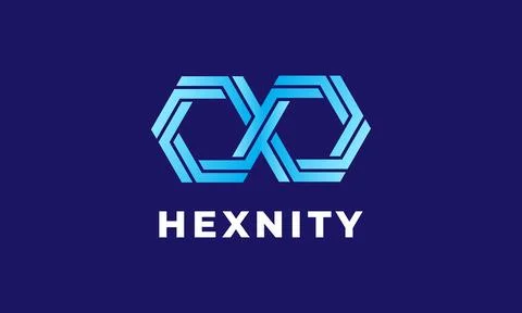 Logo vector double hexagon minimalist link connection chain concept corpora.. イラスト素材