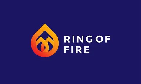 Logo vector drip fire minimalism Stock Illustration