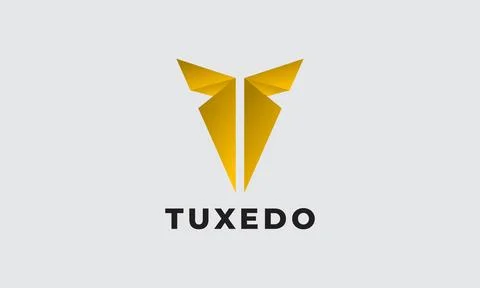 Logo vector elegant tuxedo style concept art style design branding iconic dre Stock Illustration