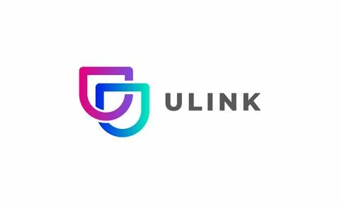 Logo vector emblem letter U minimalist design logotype secure symbol modern.. Stock Illustration