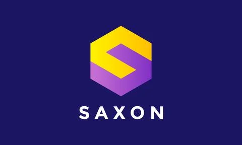 Logo vector hexagon blue color link connection minimalism concept network t.. Stock Illustration