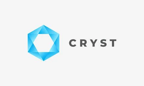 Logo vector hexagonal blue color minimalist concept technology secure design Stock Illustration