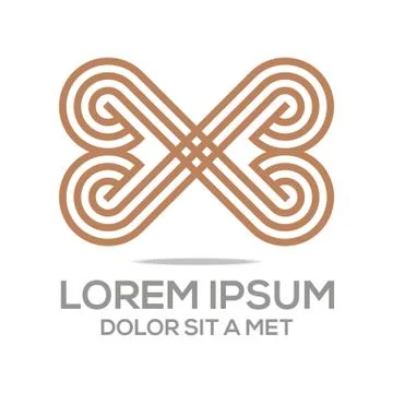 Logo Vector Infinity Love Couple Stock Illustration