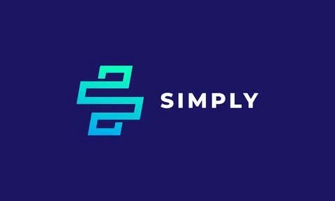 Logo vector initial SP blue color minimalist logotype concept design iconic.. Stock Illustration