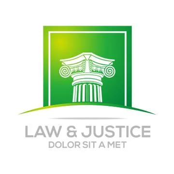 Logo Vector Law Building and Justice Stock Illustration
