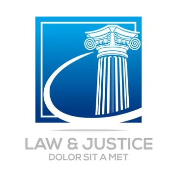 Logo Vector Law Building and Justice Ilustración de archivo