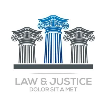 Logo Vector Law Building and Justice Stock-Illustration