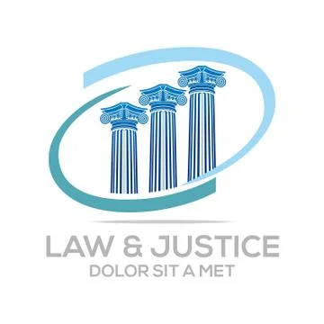 Logo Vector Law Building and Justice Ilustración de archivo