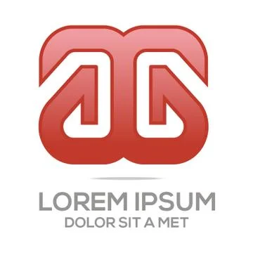 Logo vector Letter A Alphabet Illustrazione stock