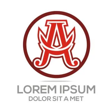 Logo vector Letter A Alphabet Stock-Illustration