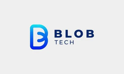 Logo vector letter B blue minimalist design template logotype Stock Illustration