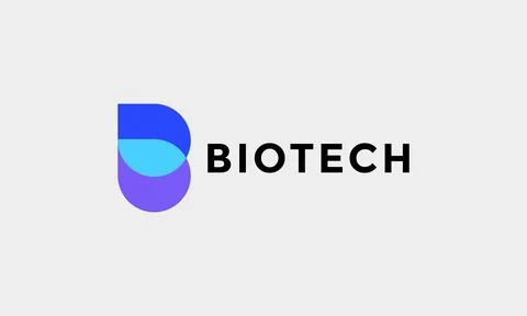 Logo vector letter B blue concept minimalist design logotype simple alphabet Stock Illustration