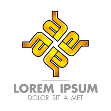 Logo vector Letter A E Alphabet Stock Illustration