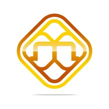Logo Vector Letter M Wings Symbol Design Icons Stock Illustration