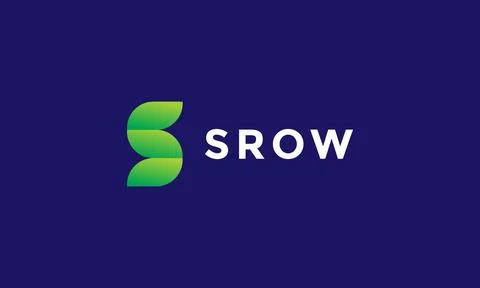 Logo vector letter S leaf minimalist concept logotype alphabet font nature Stock Illustration