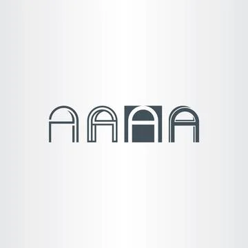 Logo vector letter a set icon elements Illustrazione stock