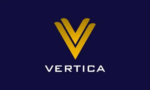 Logo vector letter V alphabet logotype minimalist design branding corporate.. Stock Illustration