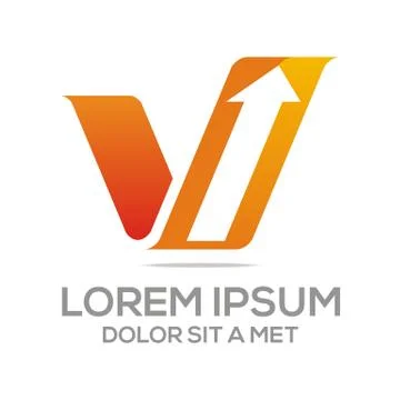 Logo Vector Letter VN Arrow Stock Illustration