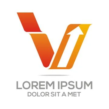 Logo Vector Letter VN Arrow Stock Illustration