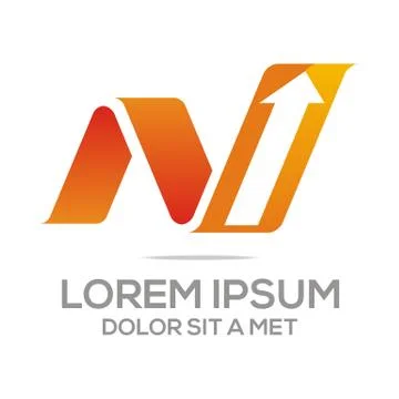 Logo Vector Letter VN Arrow Illustrazione stock