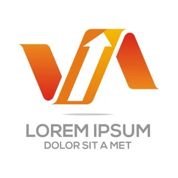 Logo Vector Letter VN Arrow Stock Illustration