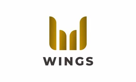 Logo vector letter W gold elegant design company brand logotype Stock Illustration
