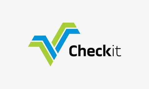 Logo vector line checklist minimalist concept design poll vote check mark b.. Stock Illustration