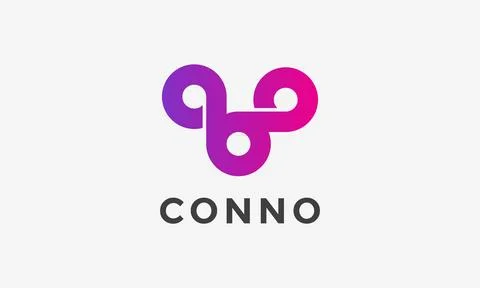 Logo vector link connection technology symbol system minimalism concept des.. Stock Illustration