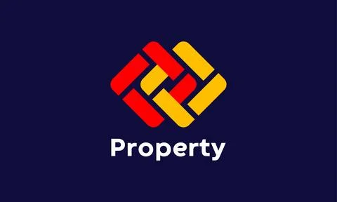 Logo vector link square chain symbol teamwork cooperation creativity techno.. Stock Illustration