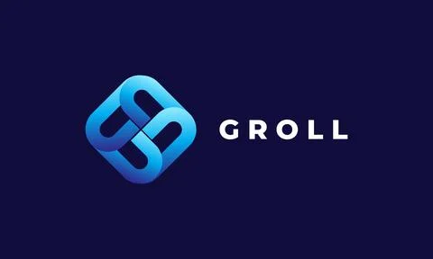 Logo vector link square love minimalist concept community connection symbol Stock Illustration