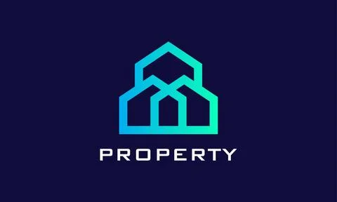Logo vector linked house symbol connection network property real estate gro.. Stock Illustration
