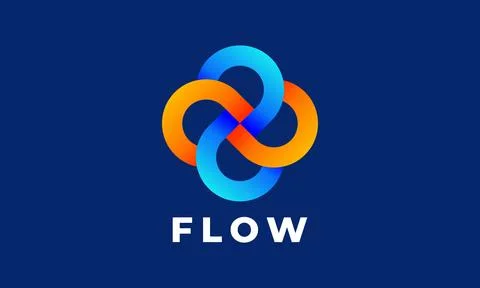 Logo vector minimalism flower infinity concept ornament relaxation Stockillustratie