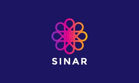 Logo vector minimalism flowers link connection nature concept ecology envir.. Illustrazione stock