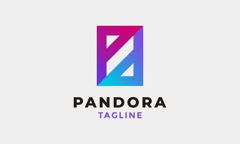 Logo vector minimalism initial PD colorful design modern trendy logotype Stock Illustration