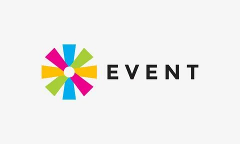 Logo vector minimalist design circle spin colorful concept minimalism techn.. Stock Illustration