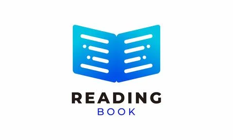 Logo vector minimalist design education books concept read information know.. Stock Illustration