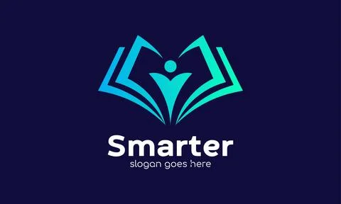 Logo vector minimalist design education library school books concept read i.. Stock Illustration
