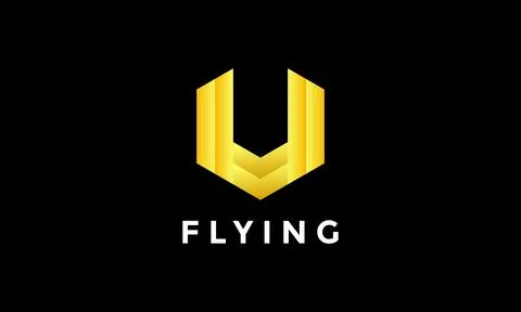 Logo vector minimalist design hexagonal wings emblem concept secure symbol .. Stock Illustration