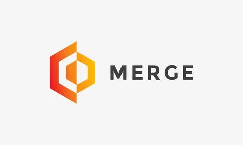 Logo vector modern hexagonal triangle element design concept symbol technolog Stock Illustration