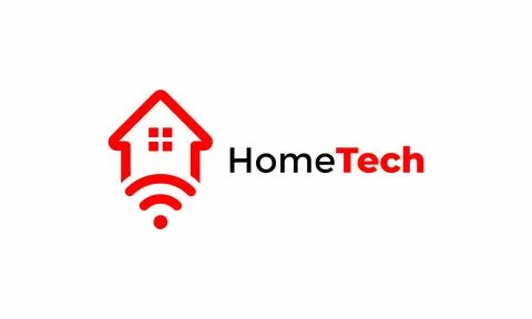 Logo vector modern home control internet signal network device connection h.. Stock Illustration