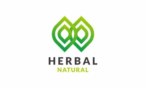 Logo vector nature green simple design Stock Illustration