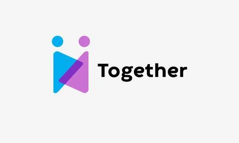 Logo vector people solid together teamwork symbol group solution strategy h.. Stock Illustration