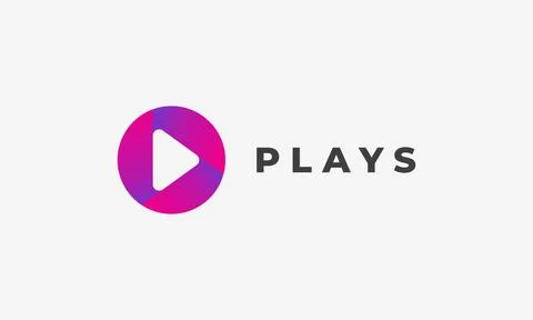 Logo vector play button arrow concept symbol icon player digital start stop.. Stock Illustration